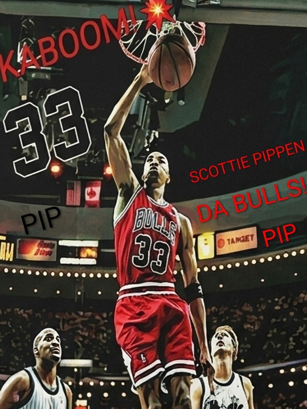 NEW!💯 SCOTTIE PIPPEN BULLS 8.5x11 ULTRA PREMIUM GLOSSY SELF CREATED ART POSTER!
